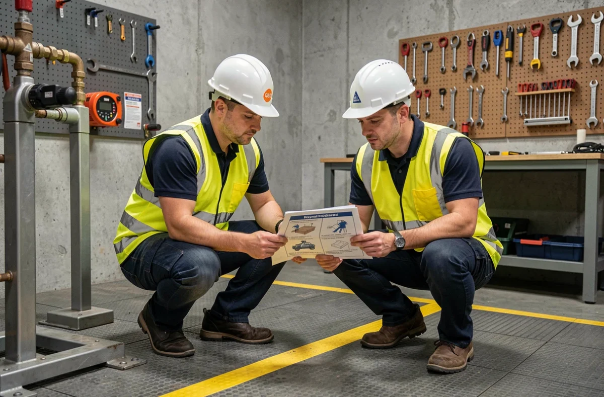 Stagiaires en formation sécurité au travail portant des équipements de protection chez Action QSST
