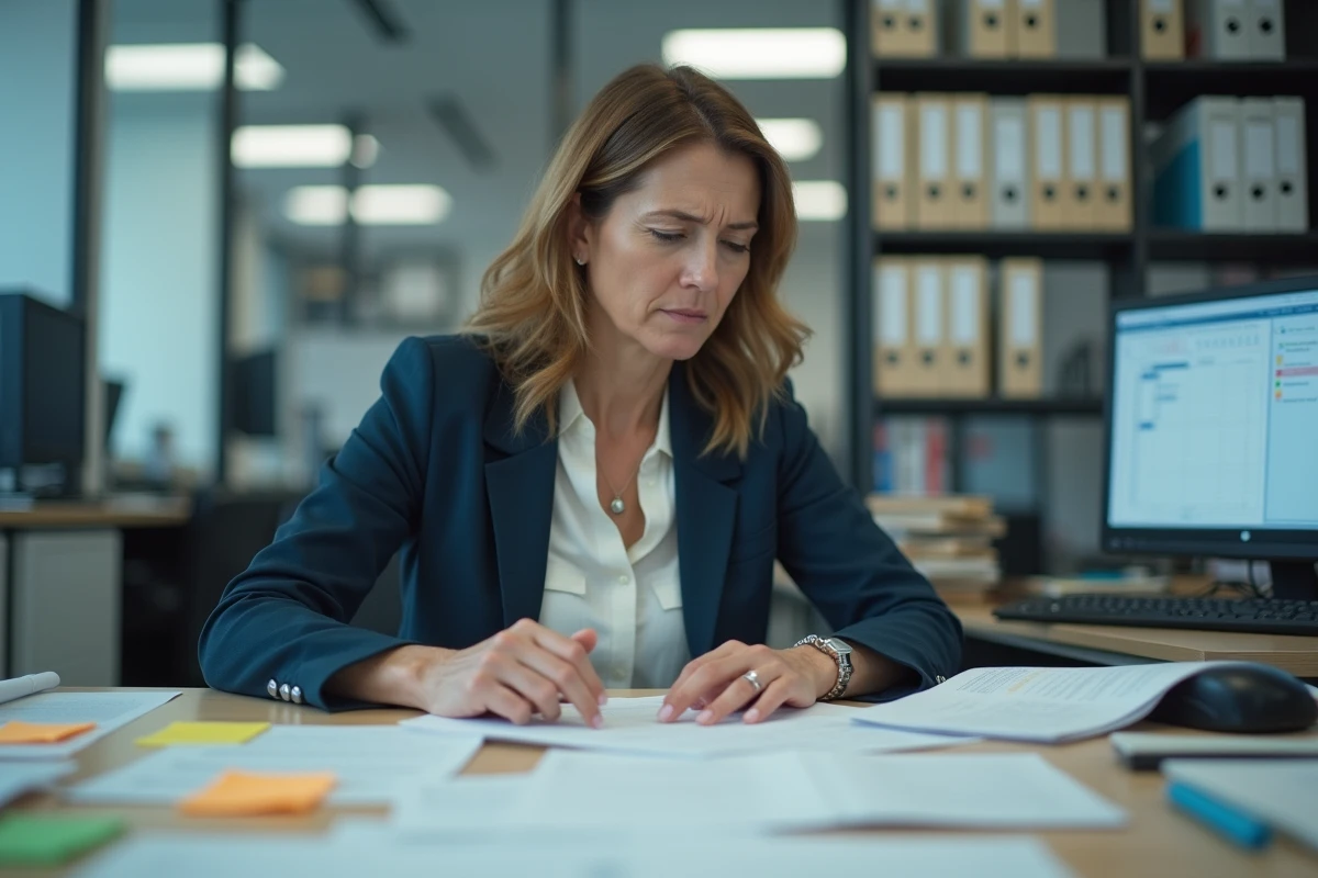 Fonctionnaire du ministère de l'Éducation nationale analysant des documents relatifs à la réforme du Pacte enseignant 2026