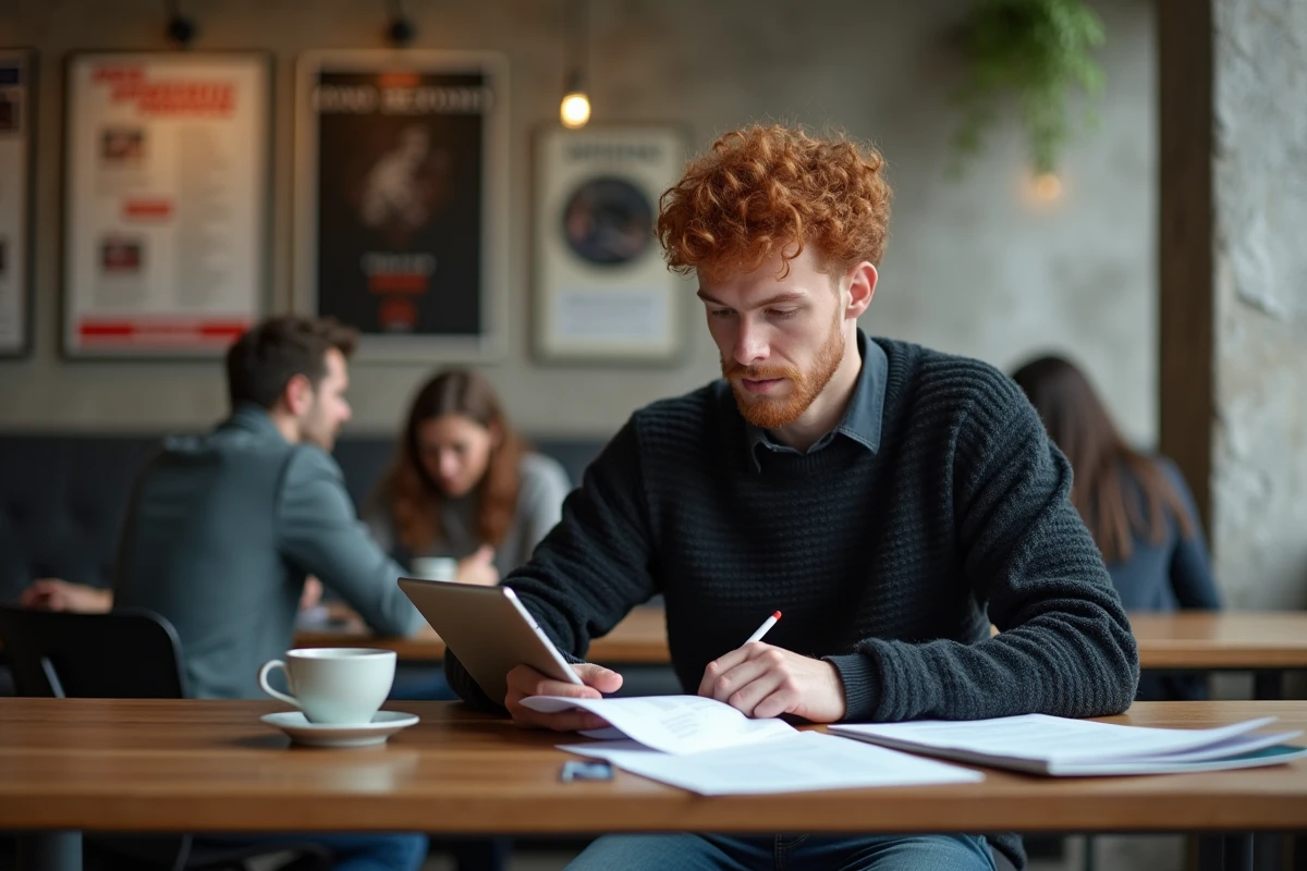Freelance culturel en mission dans un espace de coworking dédié à la création