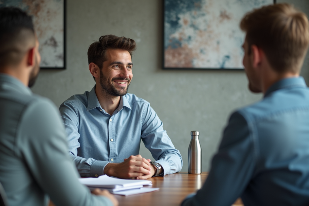 Jeune homme posant une question lors d
